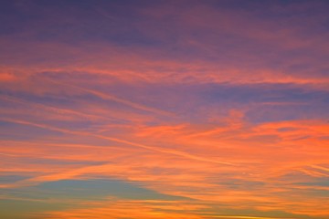 Fototapeta premium Dramatic sky with beautiful sunset