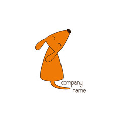 Foxy dog logo template