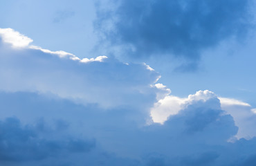 Cloud and sky sunset at evening background