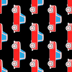 Seamless vector pattern with cars