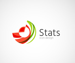 Statistics company logo design. Vector illustration. 