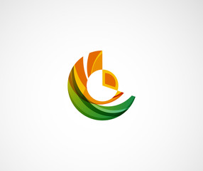 Statistics company logo design. Vector illustration. 