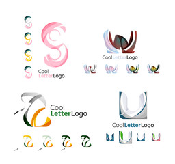 Letter business emblem collection