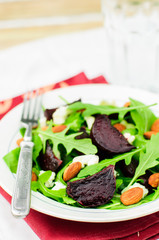 Roast Beet, Almond, Feta and Rocket Salad