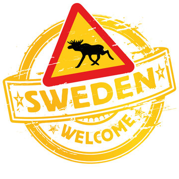 Stempel Willkommen in Schweden