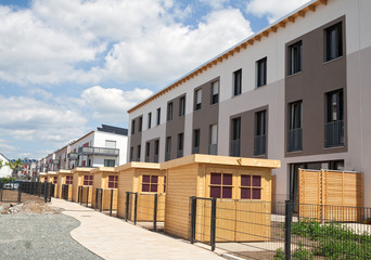 Fototapeta na wymiar new housing estate with garden houses