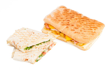 Pita sandwich and panini