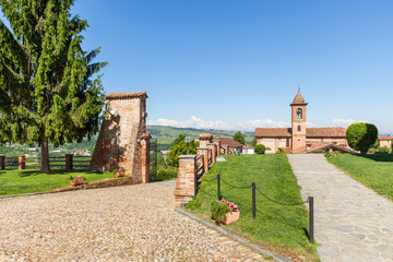 Small town of Grinzane Cavour, Italy.