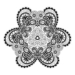 Black and white mandala.