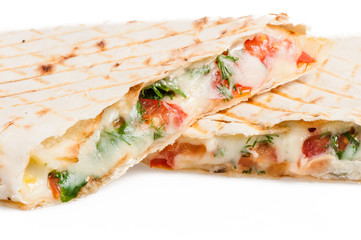 Pita sandwich with cheese and tomatoes