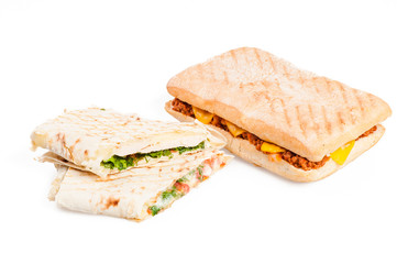 Pita sandwich and panini