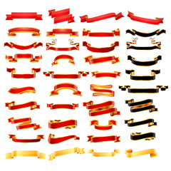 Ribbon set. Vector