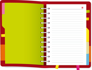 blank agenda. Vector file