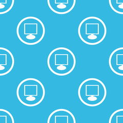 Monitor sign blue pattern