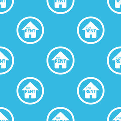 For rent sign blue pattern