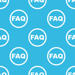 FAQ sign blue pattern