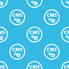 CMS settings sign blue pattern