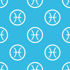 Pisces sign blue pattern