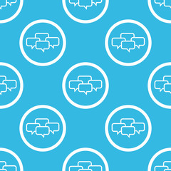 Chat conference sign blue pattern
