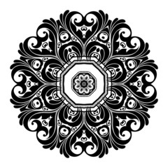 Vector Beautiful Deco Black Mandala