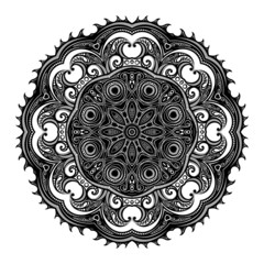 Vector Beautiful Deco Black Mandala