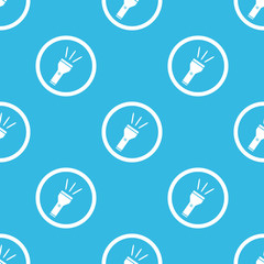 Flashlight sign blue pattern