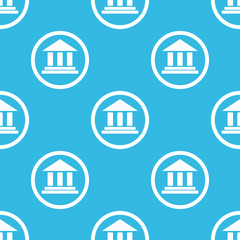 Museum sign blue pattern