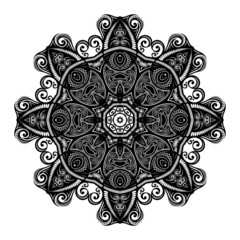 Vector Beautiful Deco Black Mandala