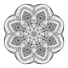 Vector Beautiful Deco Black Mandala