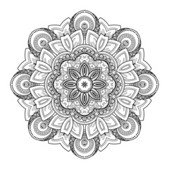 Vector Beautiful Deco Black Mandala