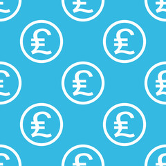 Pund sterling sign blue pattern