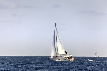 Naklejka na ściany i meble Sailing in the Caribbean