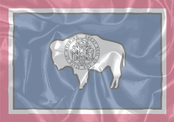 Wyoming State Silk Flag