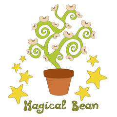 Magical bean vector illustration