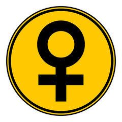 Fototapeta premium Gender female symbol button.