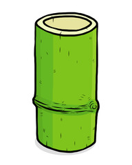 Naklejka premium green bamboo short tube