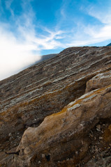 Volcano Ijen crater