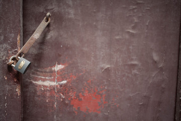close up of antique cabinet