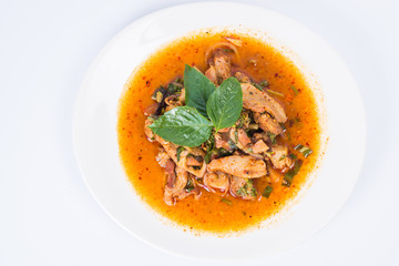 Sliced grilled meat salad