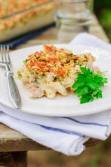 Tuna, Leek, Mornay and Orange Pasta Bake (Macaroni and Cheese)