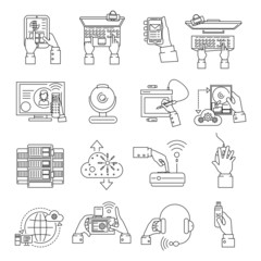 It Devices Icons Line