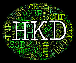 Hkd Currency Indicates Hong Kong Dollar And Coinage