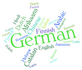 German Language Means Word Words And Text