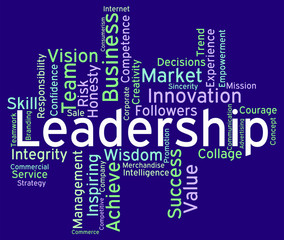 Leadership Words Represents Influence Guidance And Control