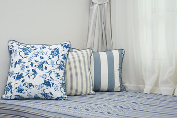 colorful pillows in room