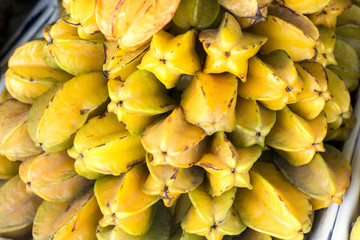 Star fruit in a market in Peru. 