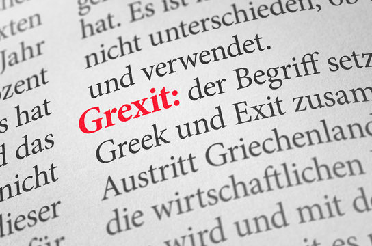 Wörterbuch mit dem Begriff Grexit