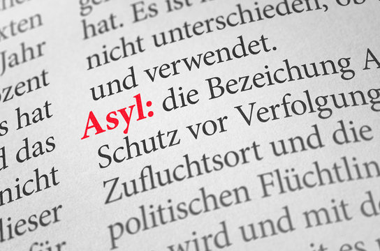 Wörterbuch mit dem Begriff Asyl