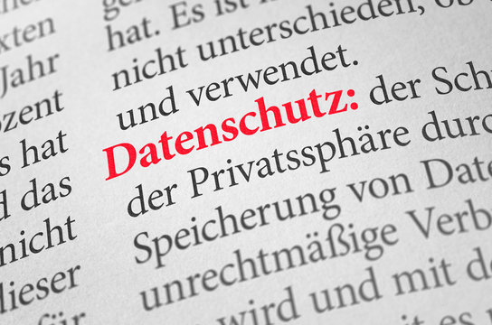 W&ouml;rterbuch mit dem Begriff Datenschutz