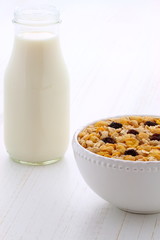 Delicious muesli breakfast